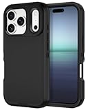 for iPhone 17 Pro Max Case Shockproof Dust&sol;Drop Proof 3-Layer Full Body Protection &lbrack;Without Screen Protector&rsqb; Rugged Heavy Duty Cover Case for Apple iPhone 17 Pro Max 6&period;9" 2025&comma;Black