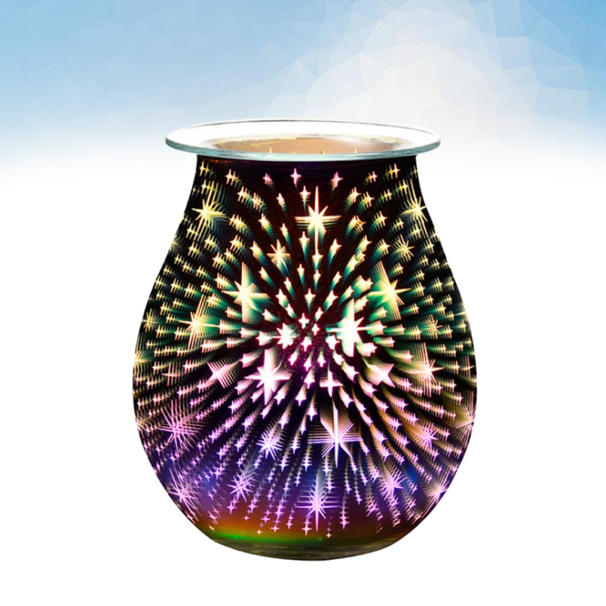 BESPORTBLE 3D-Glas Duftlampe 1 Stück, Dekorativer Aromatherapie Halter