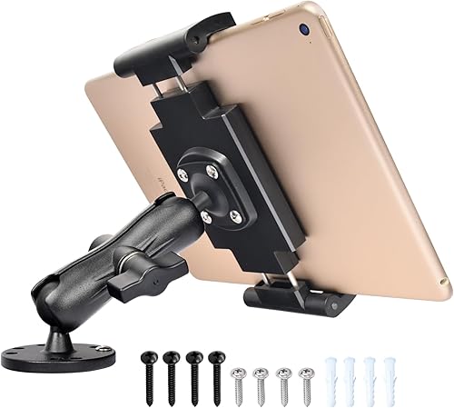 Soporte para tablet de alta resistencia, brazo de aluminio, soporte con bloqueo de tornillo, base de AMPS industrial, se adapta a RAM B, camión,
