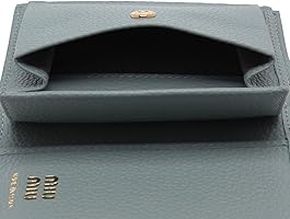 Amazon | [ミュウミュウ] 二つ折り財布 メタルロゴ フラップ付き