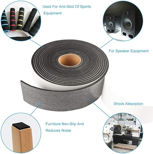 Miniatura 7 de Cinta de sellado de hule espuma para aislamiento de puertas y ventanas, para puertas