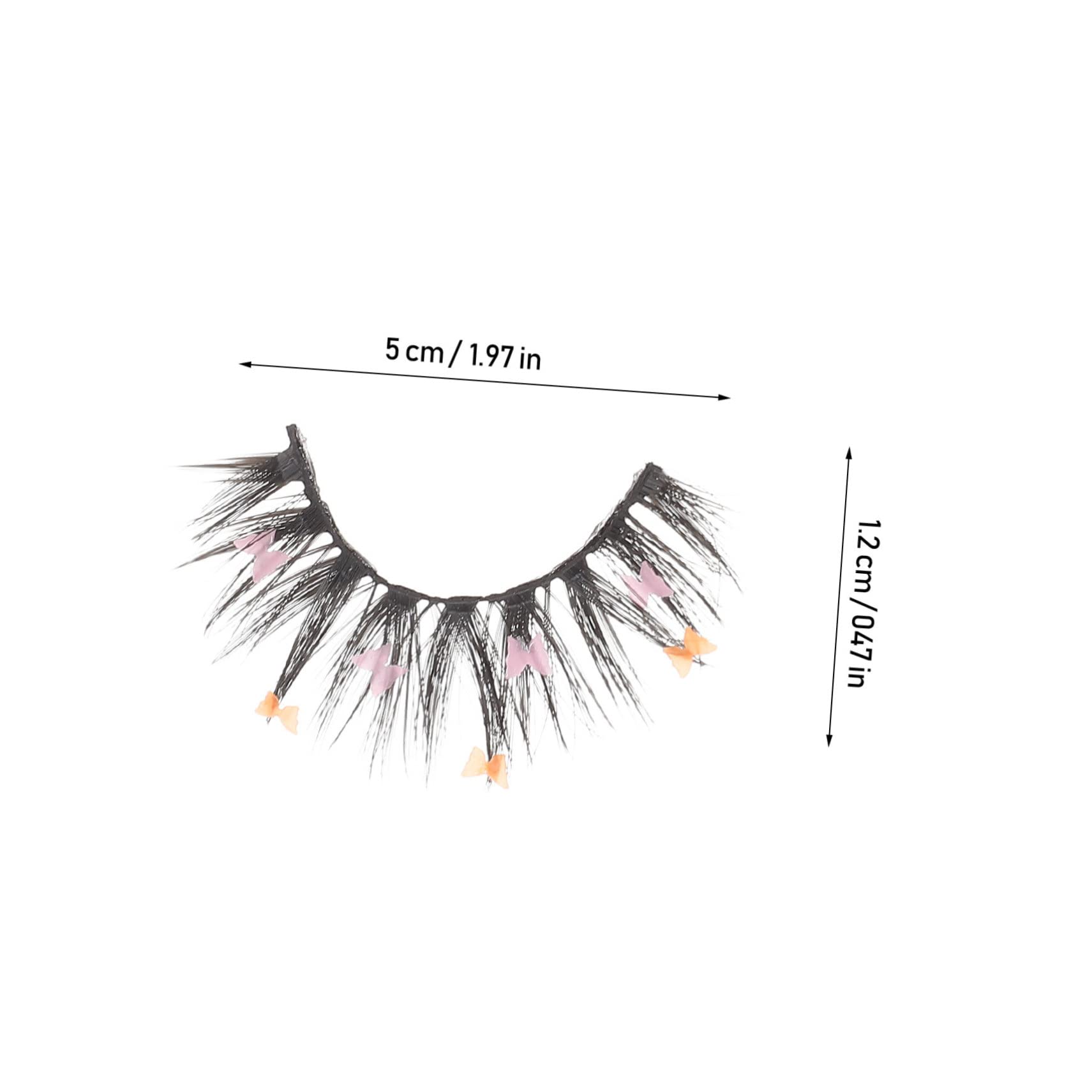 FOMIYES 2 Set Di Ciglia A Farfalla Con Paillettes Ciglia Glitterate Soffici Per Trucco/notte 4 Paia*2