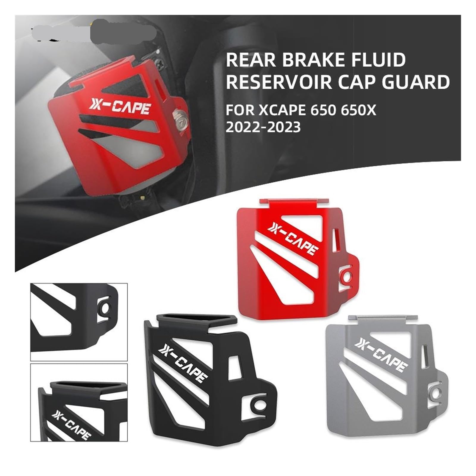 Bremsflüssigkeitsdeckel Für Moto Morini XCape 650 – CNC-Aluminium, Schwarz/rot/titan, 2022/2023