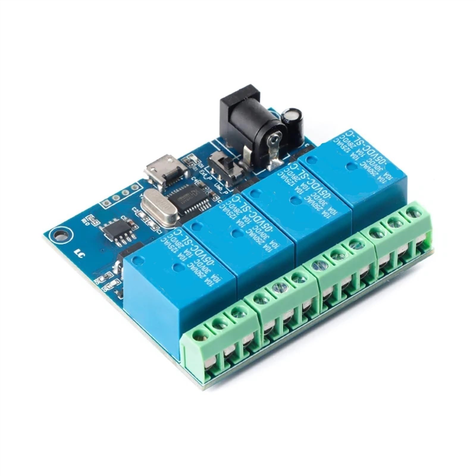 Interruptor inteligente LCUS-4 de 5V 4 canales USB módulo de relé puerto serie BSG de 1 unidad 6