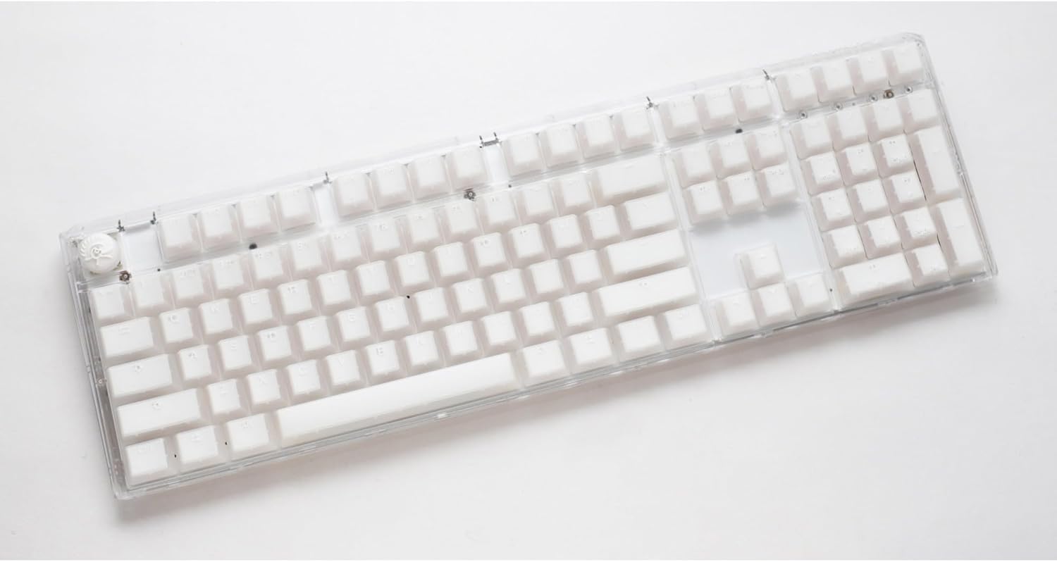 Ducky One 3 Aura Clear White Hotswap RGB Double Shot ABS Mechanical Keyboard (Cherry MX Brown)