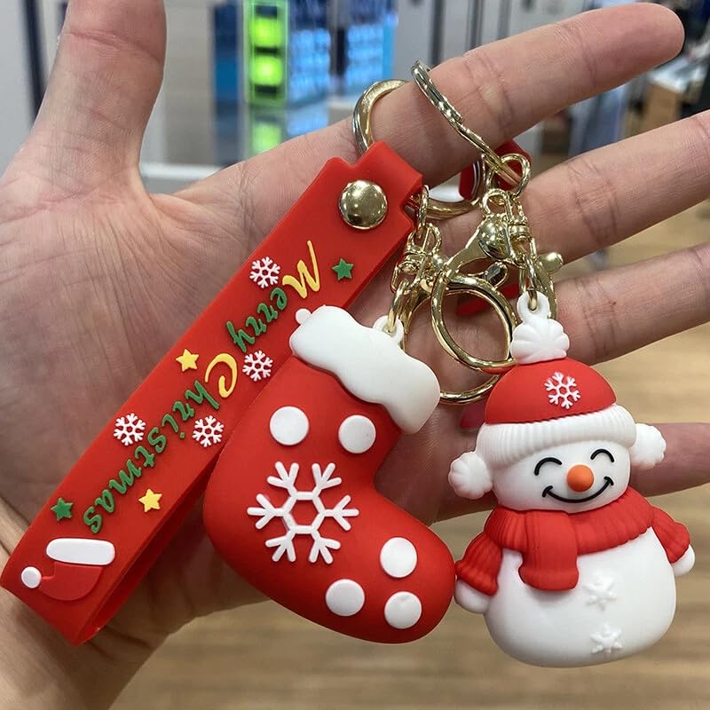 Image of Cute Cartoon Character Silicone 3D Key Chain with Strap Charm & Metal Hook, Merchandise Key Rings Gift for Kids Girls Boys Men & Women