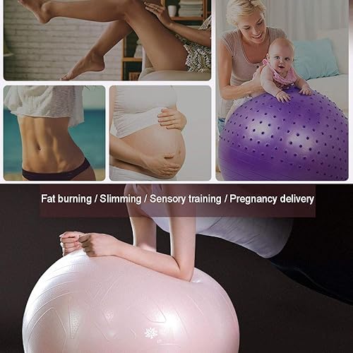 Miniatura 8 de Pelota de yoga para mujeres embarazadas que dan a luz, entrenamiento sensorial de niños, pérdida de peso, equilibrio, 556529.5 in (oficina, hogar y