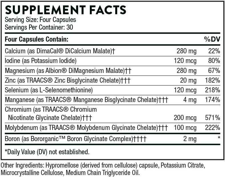 Thorne Research - BioMins II - Comprehensive Multi-Mineral Supplement Without Copper and Iron - 120 Capsules : Health & Household