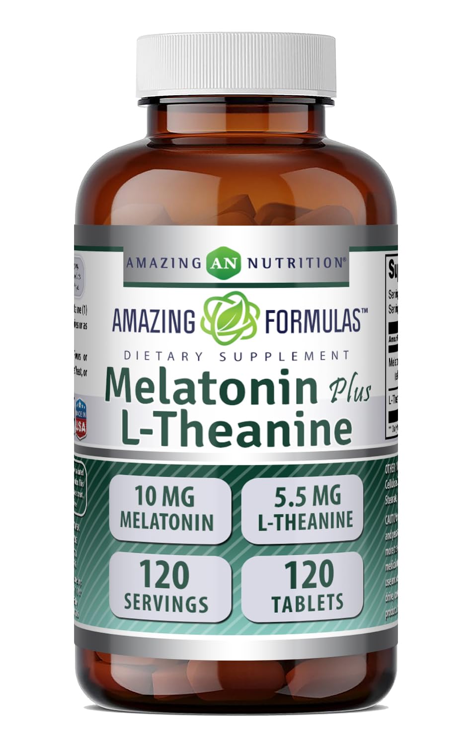 Verbazingwekkende Formules Melatonine Plus L-Theanine 15.5 Mg