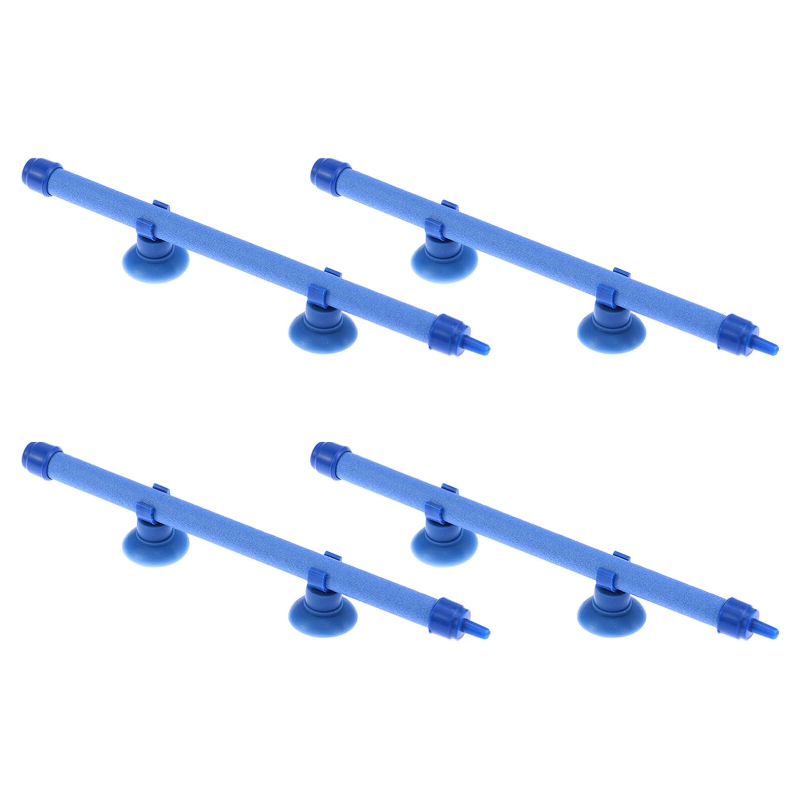 Difusor de Burbujas para Acuario 10 Pulgadas Azul 4 Piezas Burbujeador de Oxígeno para Pecera Base de Succión Cilindro de Piedra de Aire Extraíble para Oxigenación y Decoración