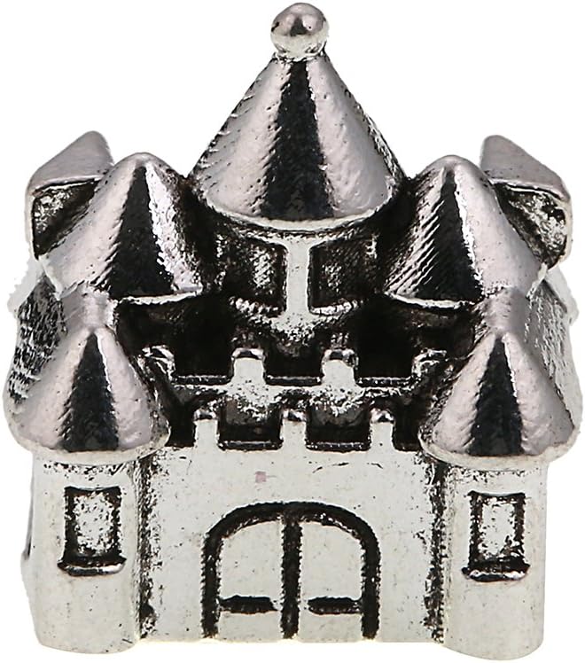 Bundle Monster 40 PC Antique Silver Plated Oxidized Metal Beads Charms Set Mix Lot - Compatible with Pandora Biagi Troll Chamilia Bracelets w/ "BM" Pouch