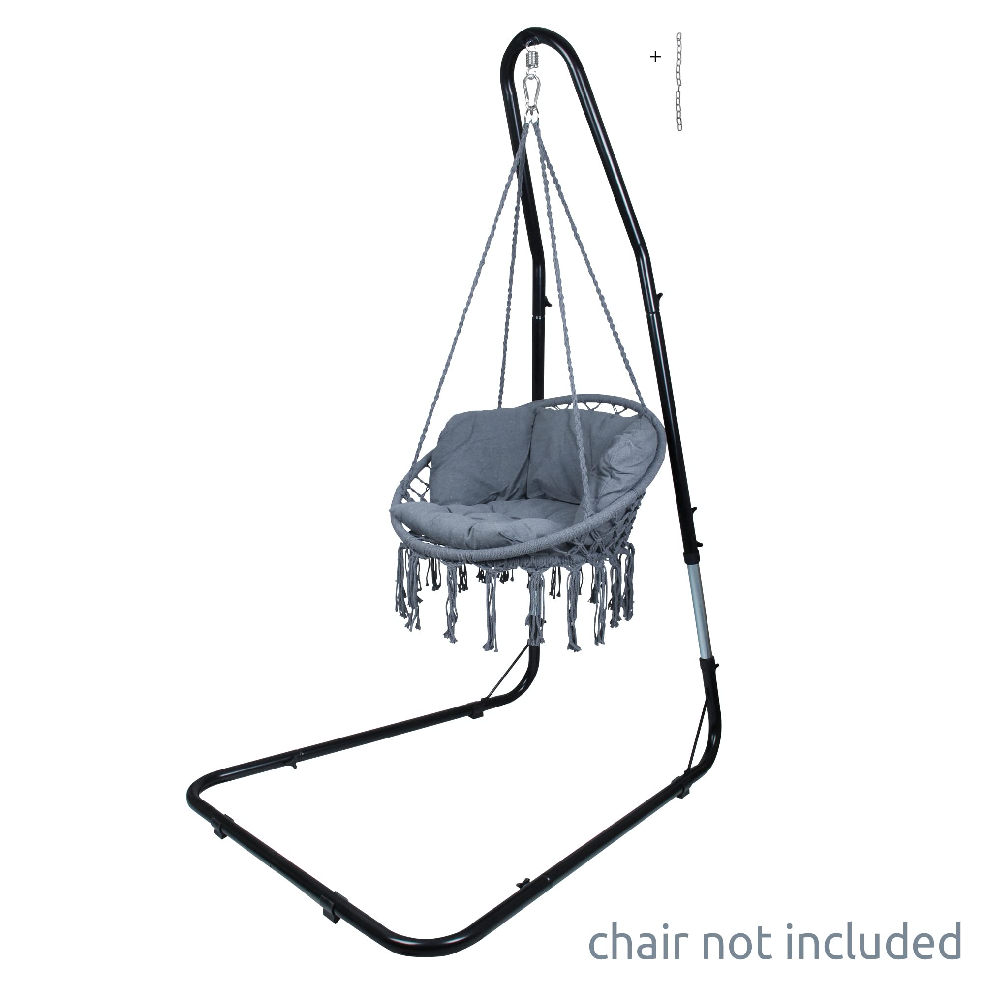 your GEAR Hängesesselgestell 240 kg Tragkraft – höhenverstellbar 196-226 cm, wetterfest & stabil, Labor geprüftes Outdoor Gestell für Hängesessel/Hängestuhl, modernes Design, einfache Montage