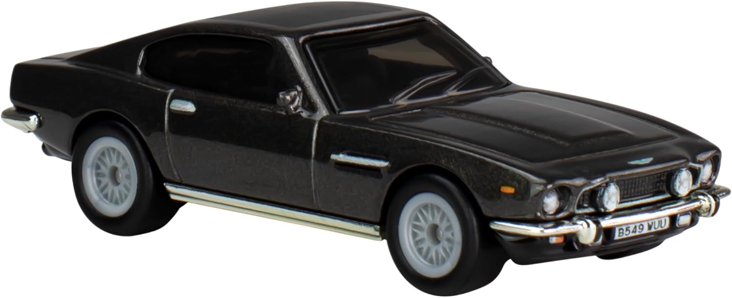 Front view of the Hot Wheels Aston Martin V8 die-cast model car.