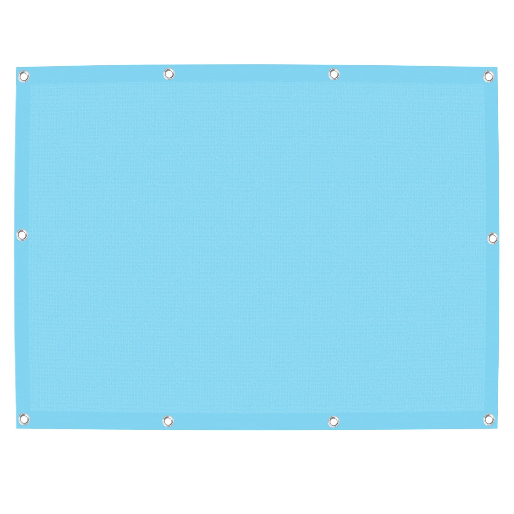 Sonnensegel Quadrat 1.2 x 6.5 m atmungsaktiv Sonnenschutz Schattiernetz Sonnensegel mit Ösen und Befestigungsseile für Balkon Garten Terrasse, Himmelblau