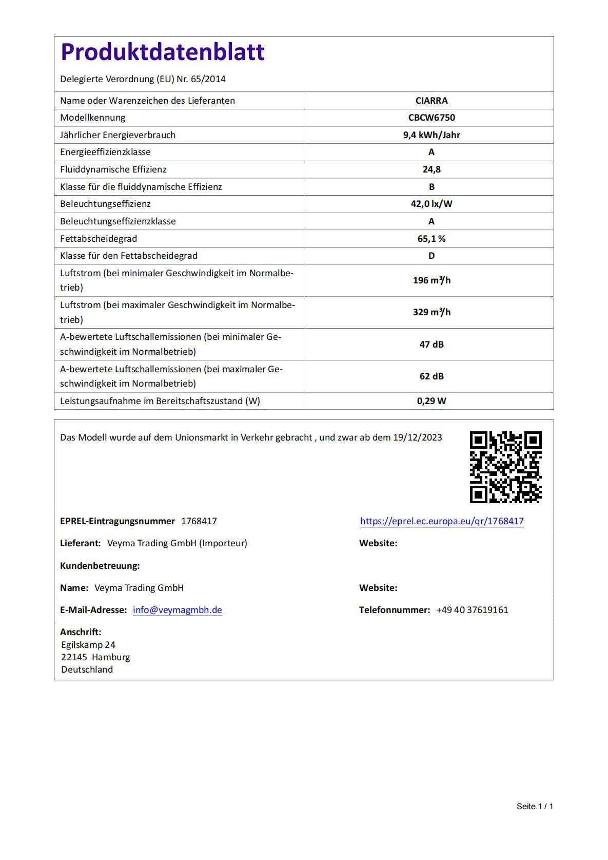 CIARRA CAW6750 Kątowy okap kuchenny, 60 cm, okap kominowy ze światłami LED, kanałowy i bezkanałowy, naścienny, kuchenny wentylator wyciągowy