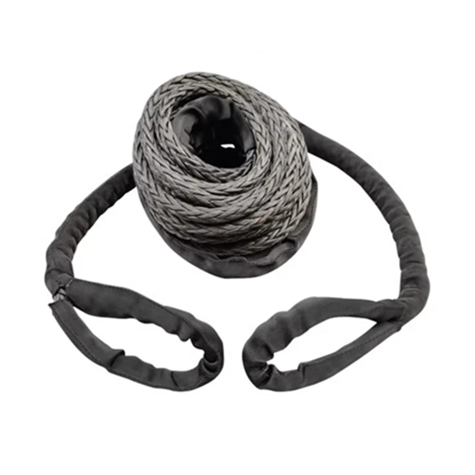 Zestaw syntetycznej liny wyciągarki 13 mm x 9 m, 26500 funtów/12 ton, wytrzymała syntetyczna lina przedłużająca do wyciągarki do pojazdów terenowych ATV UTV Ultramocny