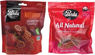 Panda Licorice Chews, Non-GMO, Vegan, Kosher and Natural (Variety pack of 2 )