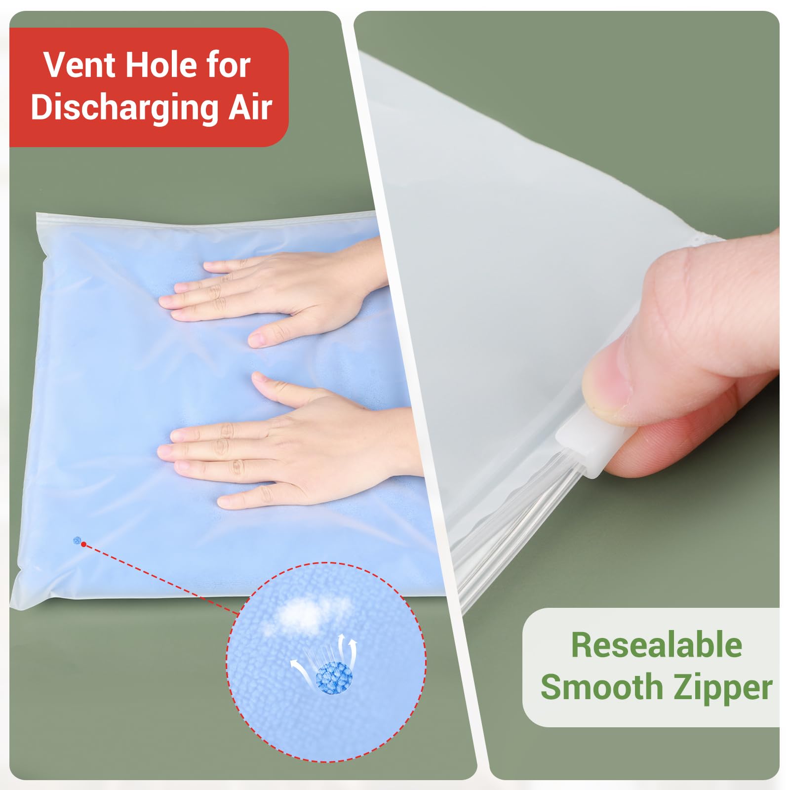 45 Pezzi Sacchetti Vestiti Viaggio con Zip Kit,40x35cm Buste per Indumenti Sacchetti Plastica Richiudibili, Impermeabili Smerigliato Maglioni Valigia Organizer, per Indumenti, Scarpe 45 Pezzi Sacchetti Vestiti Viaggio con Zip Kit,40x35cm Buste per Indumenti Sacchetti Plastica Richiudibili, Impermeabili Smerigliato Maglioni Valigia Organizer, per Indumenti, Scarpe