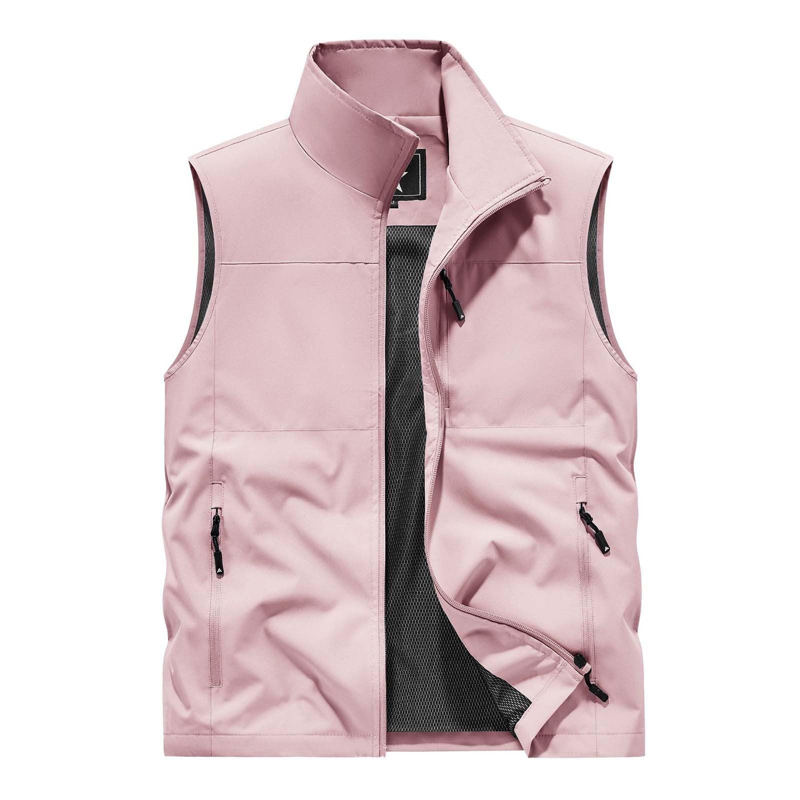 Generisch Herren Weste Sommer Leicht ärmellose Gilet Übergrößen Dünne Softshell Herren-Westen Anglerweste Sommer Sportlich Weste Arbeitsweste Herrenwesten Wanderweste Mit Taschen