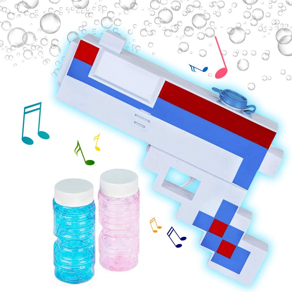 Buy ArtCreativity Patriotic Pixel Bubble Blaster Toy with Lights & Sound, 2 Bottles of Bubble