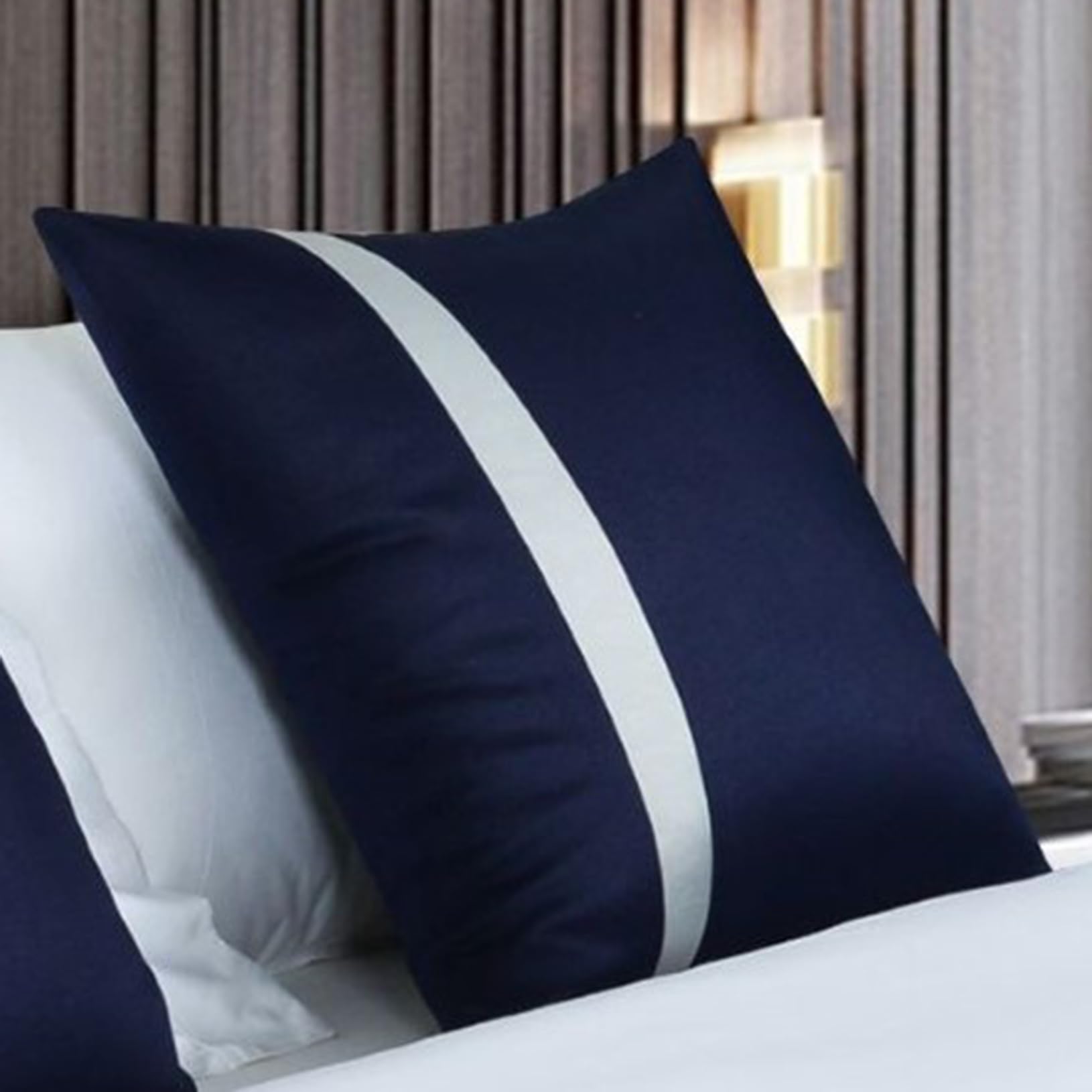 TTiiLoe Satin Cushion Cover with Core, Pillow Polyester Car Seat Cushion for Sofa Chair Bed Couch, Navy, 50 * 50cm