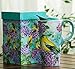 CEDAR HOME Travel Coffee Ceramic Mug Porcelain Latte Tea Cup With Lid 17oz. Humming bird