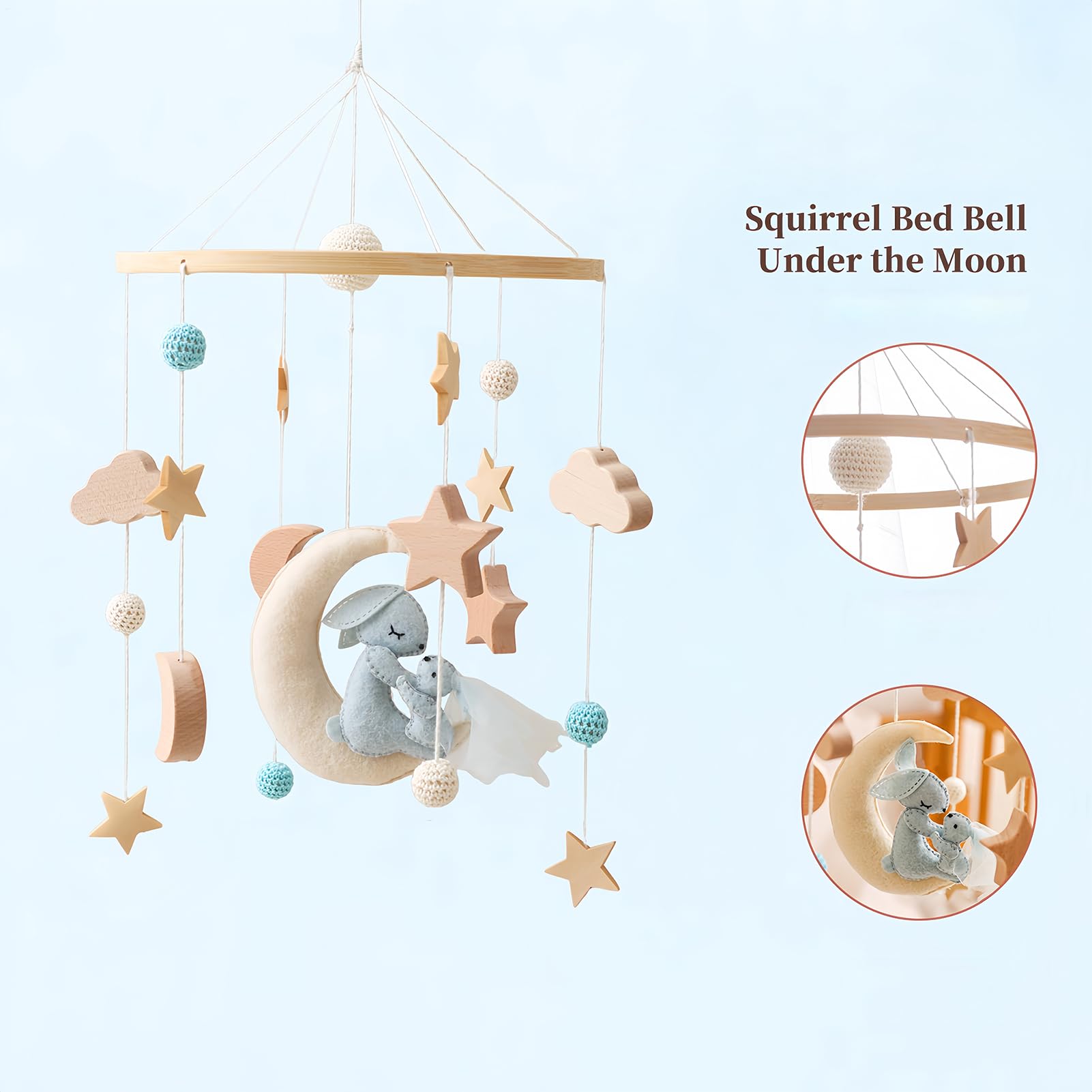 Mobile Bébé Pour Lit à Barreaux Mobile Éducatif Pour Berceau | Jouet Éducatif Développement Sensoriel Enfant Poussette Parc Crèche
