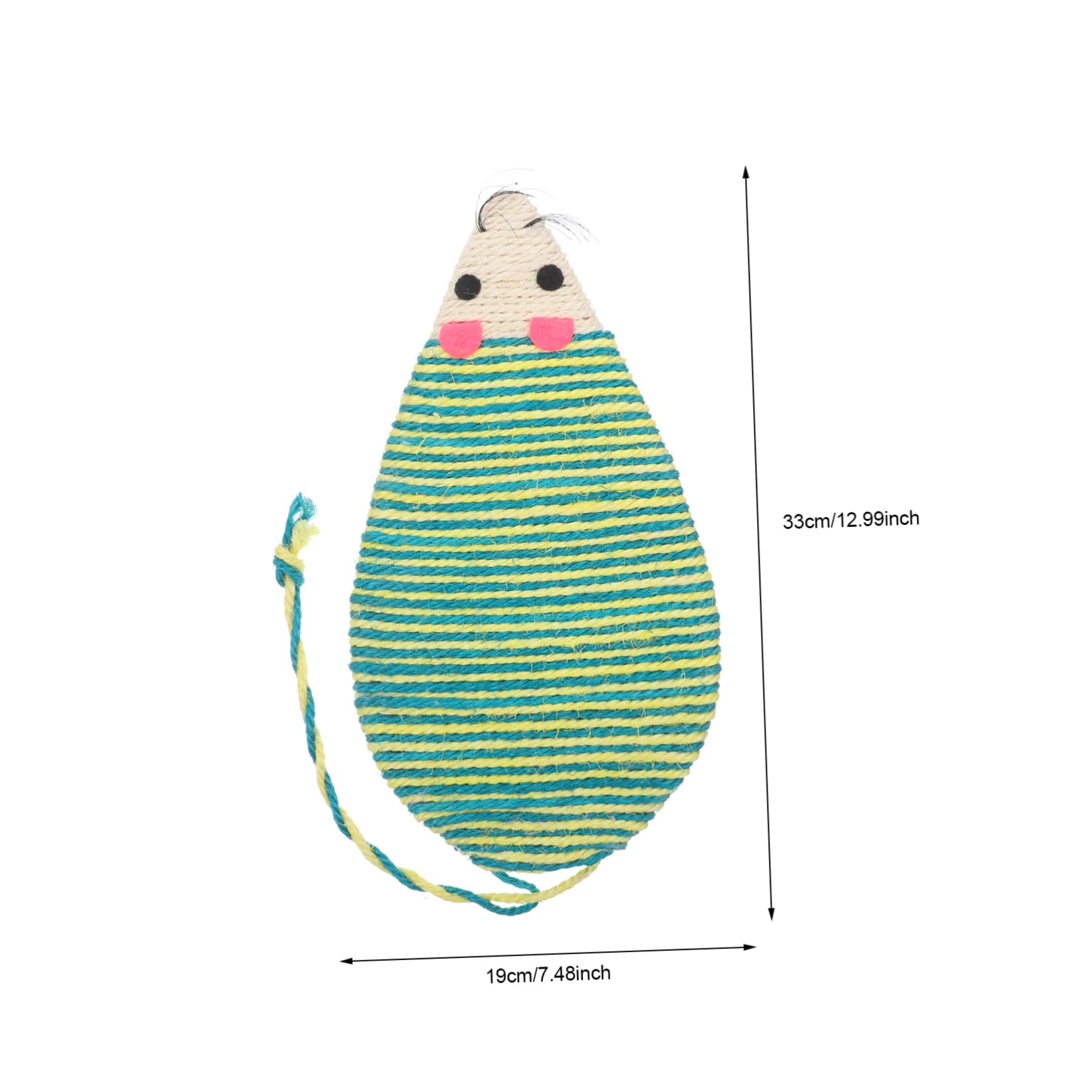 Garneck Colorful Cat Scratching Post Creative Mouse Shaped for Indoor Cats Claw Grinding Board Fun and Adorable Design Space Saving Pet Accessory Random Color