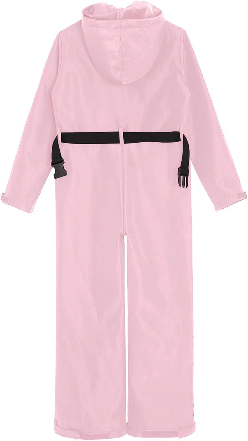 Kids Boys Girls One Piece Ski Suit Waterproof Snowsuit Overalls Snowboard Jumpsuit Coverall Pink 12 Years