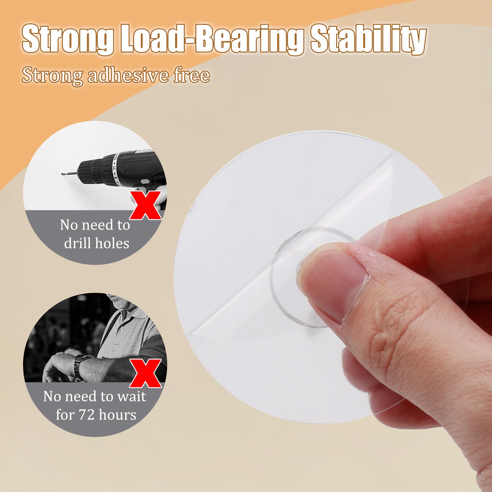 Kasoud Ceiling Hooks, Heavy Duty Ceiling Hook, No-Drill Ceiling Hanging Hooks for Hanging Plants Bird Feeders, Lanterns - Image 4