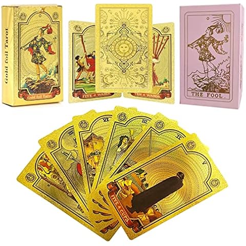 VOVCAMLS Tarot Deck, Tarot Cards Deck with Guidebook 78 Tarot Cards Deck Set Divination Tarot Cards Classic Tarot Cards Deck Beginners and Expert Readers Cover