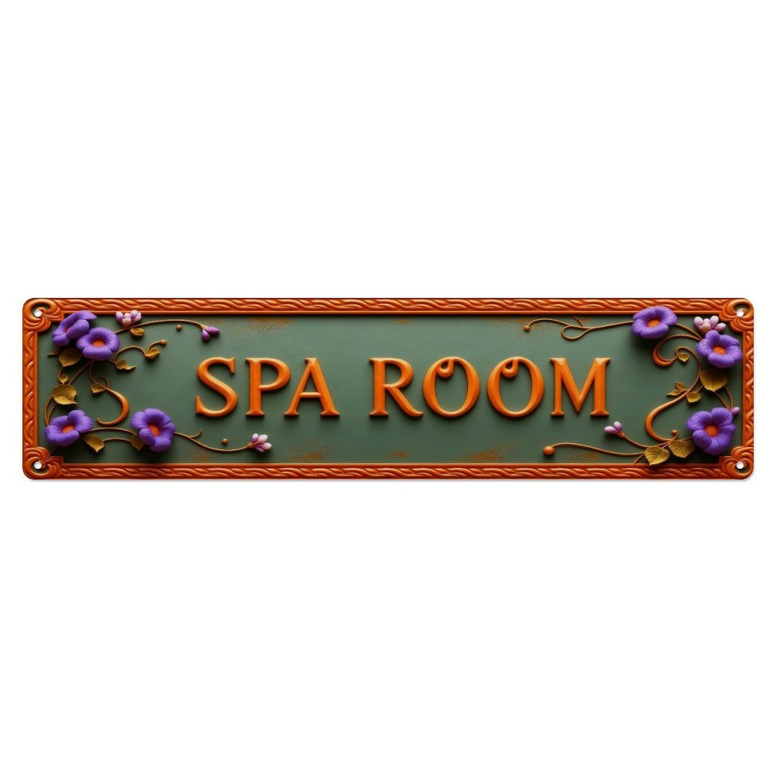 Floral Ornate Sign Pattern Metal Tin Sign Plaque