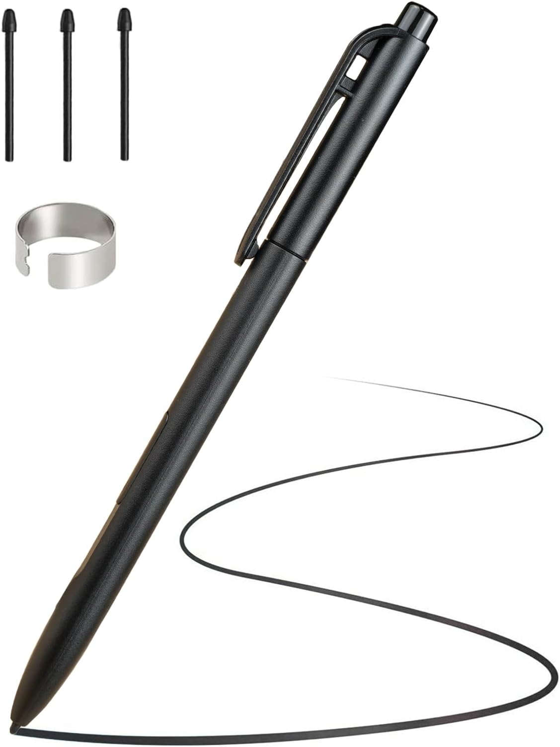 EMR Stylus Compatible with Remarkable 2 Pen with Eraser, Replacement Pen for Remarkable 2 Tablet/Remarkable/Wacom/SuperNote Device, Palm Rejection 4096 Pressure Levels (Includes 2 Pen Tips)