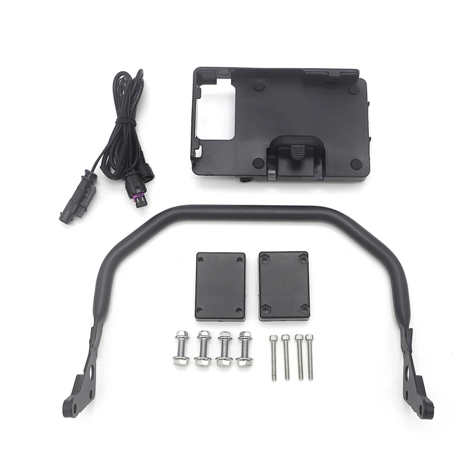 Porta Movil Soporte para Teléfono Móvil con GPS para Motocicleta, Soporte De Navegación con Carga Inalámbrica para R1200GS R 1200 GS LC Adventure ADV 2013-2019(Lossless Cable)