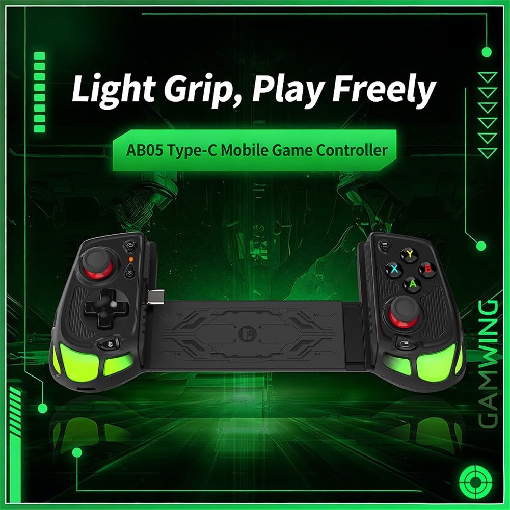 Controller di gioco mobile, RGB AB05 Type-C controller diretto per Android per iOS Call of Duty Gaming