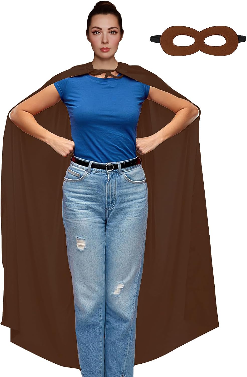 Adult Superhero Capes & Mask Set - Halloween Vampire Costumes Adult Cape Superhero Party Cape