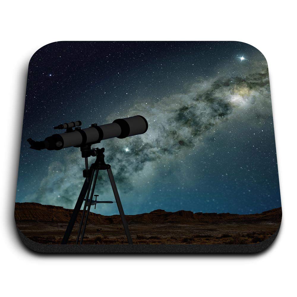 1 x Square MDF Fridge Magnet - Milky Way Telescope Astronomy Astrology 45732