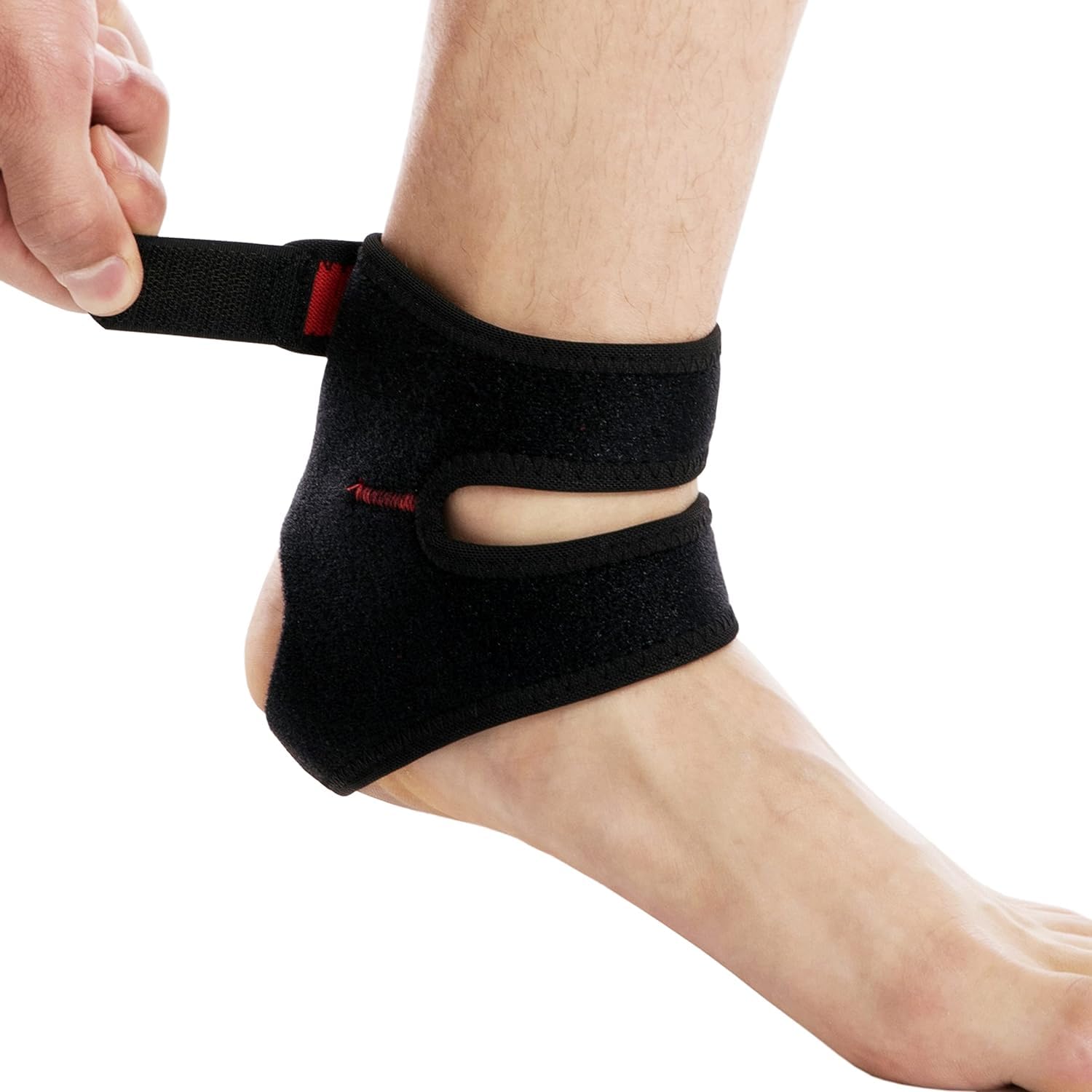 Adjustable Compression Ankle Wraps Ankle Stabilizer for Sports Protection, Ankle Brace Ankle Support for Men Women, Running, Basketball, Pain Relief, Arthritis, Sprains - Breathable (One Size,1 Pair)