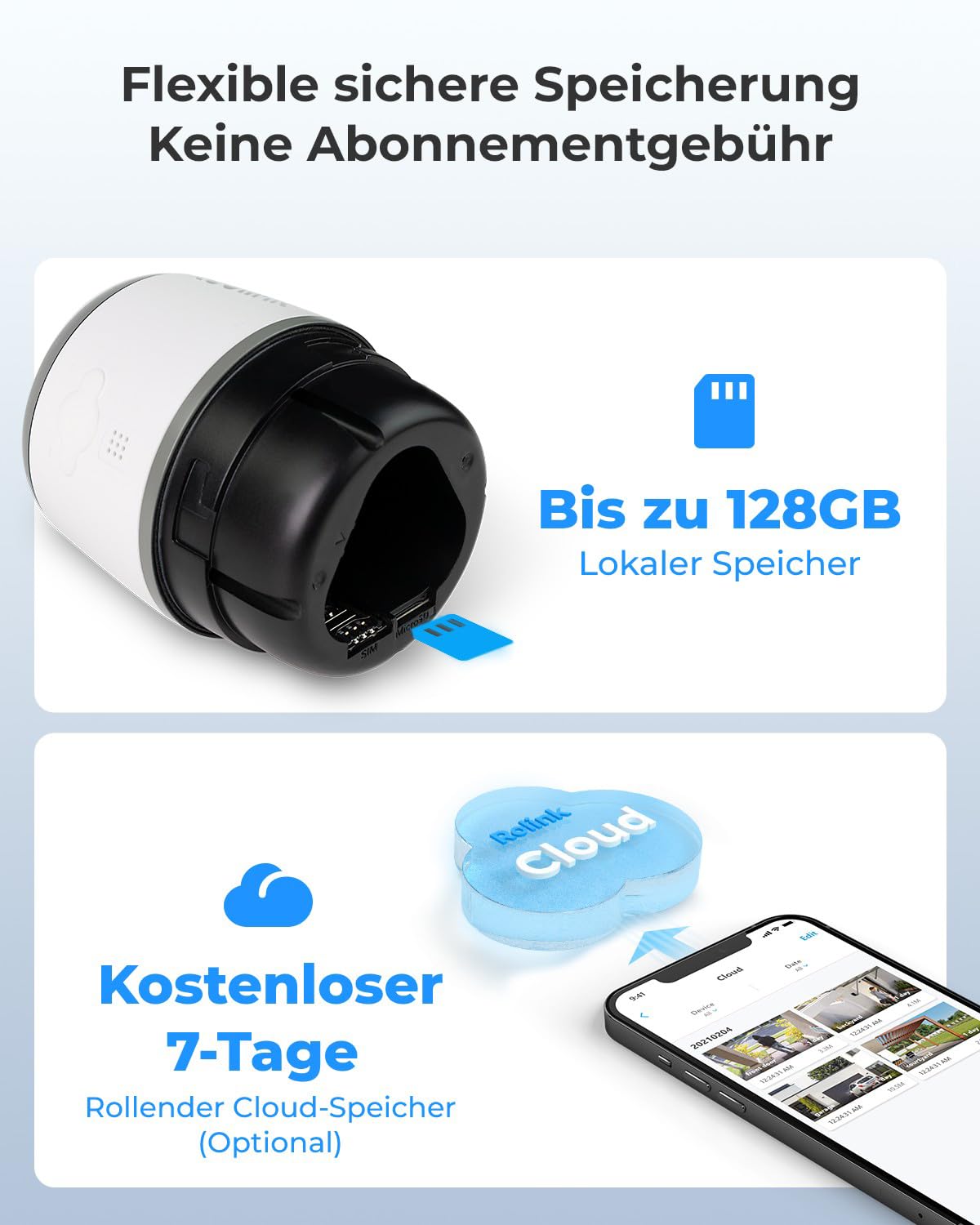 Reolink 3G/4G LTE Überwachungskamera mit SIM-Karte, Personen-/Autoerkennung | 2K 4MP HD Akku Kamera Aussen Ohne WLAN, Videoüberwachung, Kompatibel mit Alexa/Google, 2-Wege-Audio, Go Plus mit Solarpanel