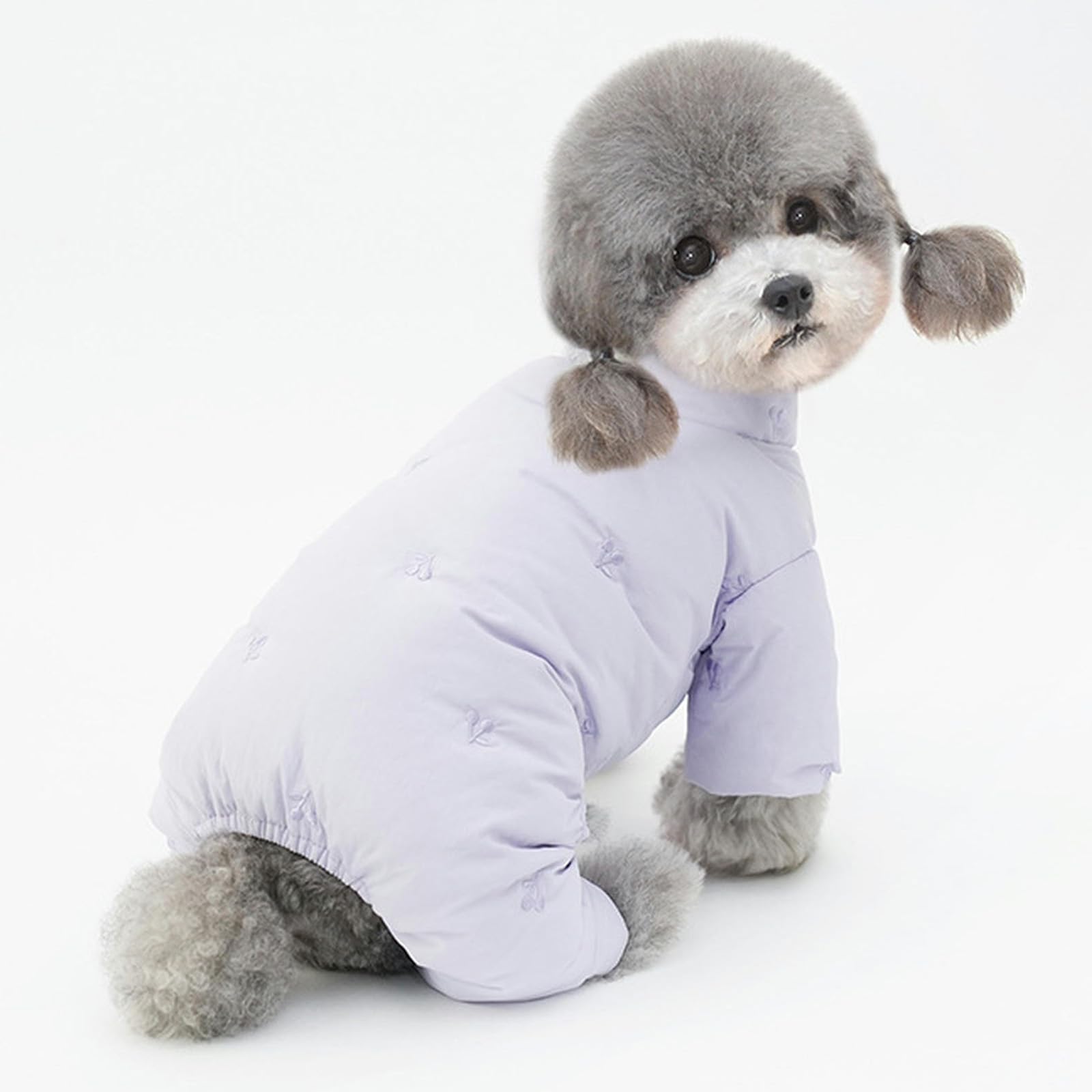 Chaqueta de Invierno para Cachorros, Traje de Nieve para Perros, Abrigo Acolchado de Lujo a la Moda con Bordado a Mano, Ropa cálida a Prueba de Viento para Perros pequeños