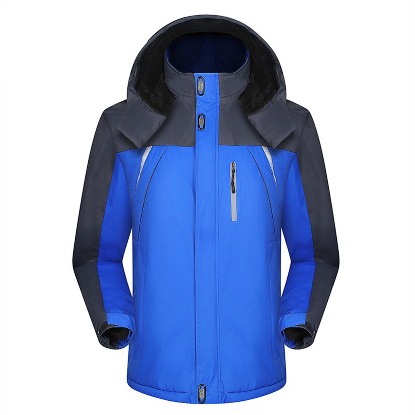 Giacca In Pile Invernale Da Uomo – Sci E Neve, Impermeabile, Antivento, Termica Con Cappuccio Rimovibile, Tasche Multiple, Taglia M
