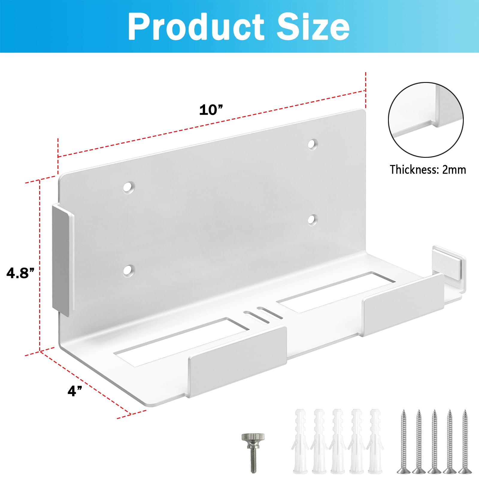 Soporte de pared para PS5, soporte de pared compatible con PS5 original (disco y digital), soporte de pared compatible con Playstation 5 (no incluye soporte para controlador y colgador de auriculares)