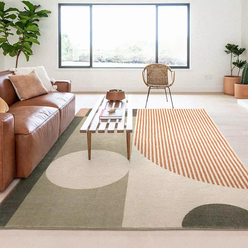 Tapis de salon en peluche lavable et doux pour un entretien facile