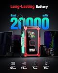 GOOLOO A5 Jump Starter with Air Compressor, 4000A Portable Car Battery Booster with 160PSI Auto-Shutoff Tire Inflator, 12V Supersafe Lithium Jump Box Car Battery Jumper Starter