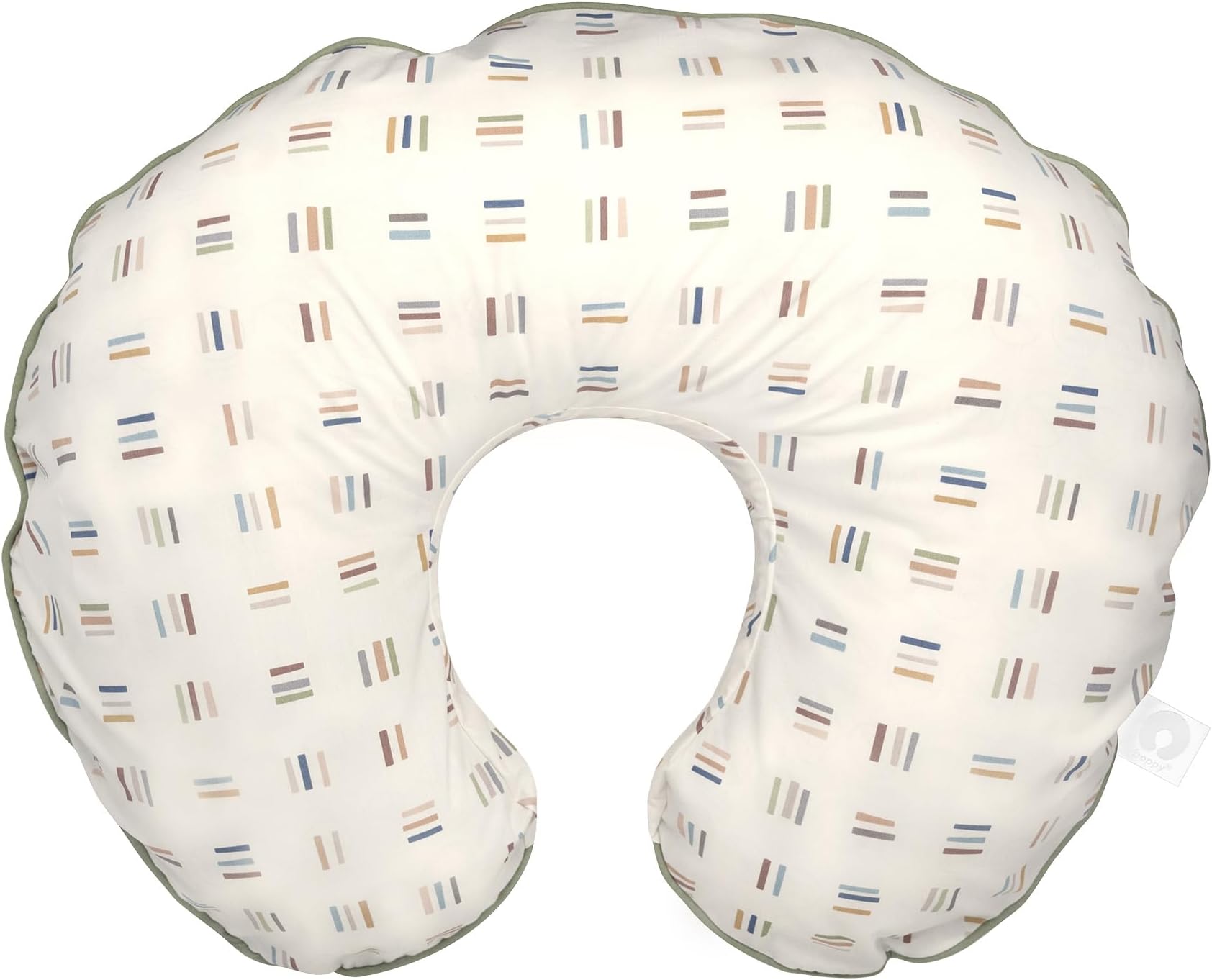 Boppy Original Nursing Pillow with Organic Cotton Cover, Swatchcard, Ergonomic Nursing Essentials for Bottle and Breastfeeding, Firm Hypoallergenic Fiber Fill with 100% Organic Cotton Pillow Cover