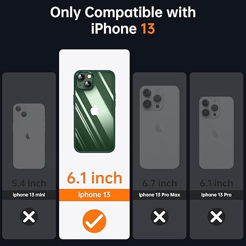 Miniatura 7 de Supdeal Funda transparente a prueba de golpes para iPhone 13, No se amarillea Protección militar contra caídas de 10 pies Funda de teléfono con