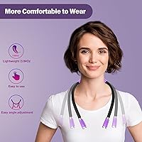 Vista 3 de Vekkia - Luz de lectura recargable para el cuello LED, luces de libro para leer en la cama, 3 niveles de brillo, brazos flexibles de silicona suave