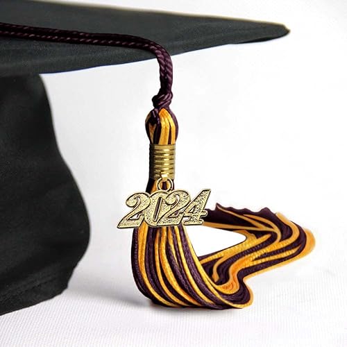 Miniatura 4 de Endea Graduation Borla mixta de doble color con gota de fecha dorada (granatedorado, 2024)