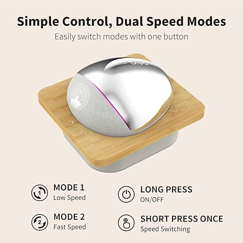 Miniatura 10 de Breo Portable Mini Scalp Massager – IPX7 Waterproof Rechargeable Head Massager for Scalp Relax, Stress Relief Tool with Bamboo Wood Charging Base,