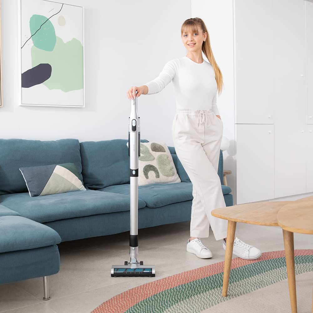 Cecotec Aspirapolvere Scopa Elettrica Senza Fili Ultraleggero Scoba 2100 Jalisco, Potenza di 210W E 20Kpa, Motore Brusless Digitale, Autonomia 40 Min, Tubo e Spazzola Jalisco Motorizzati, 2 Accessori
